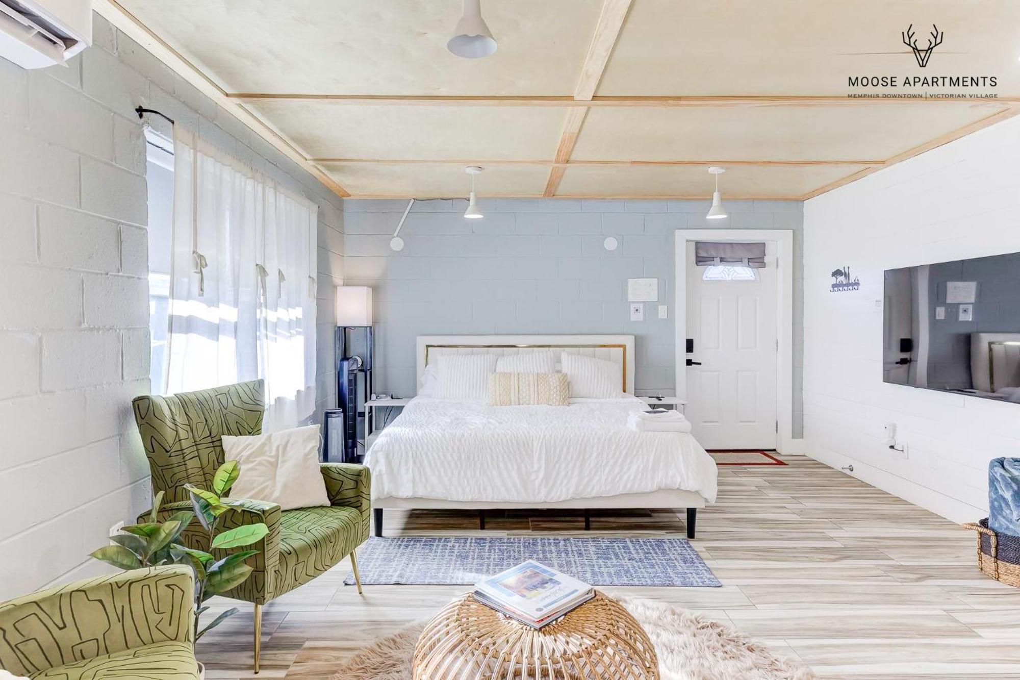 The Moose #6 - Modern Luxe Studio With Free Parking & King Bed Memphis Buitenkant foto